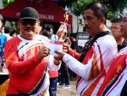 Kalapas Kelas I Bandar Lampung Mengikuti Kegiatan Fun Bike dan Pembagian Hadiah di Kanwil Kemenkumham Lampung