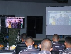 Korps Marinir TNI AL Wilayah Lampung Ikuti Nobar Bintang Samudera