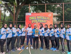 Ikut Ramaikan Dies Natalis Poltekip Ke-58, Kanwil Kemenkumham Jabar Raih Juara dalam Pertandingan Bola Voli