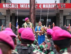 Awali Tugas Danbrigif 4 Marinir/BS Kol Mar Bob Osianto Siregar Berikan Taklimat Kepada Prajurit Petarung Harimau Sumatera