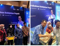 Pemprov Terima Penghargaan Penerbitan SK Alokasi Pupuk Bersubsidi Tercepat dan Input e-Alokasi Terbaik