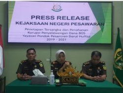 Kejari Pesawaran Tahan Empat Tersangka Dugaan Korupsi Dana BOS Ponpes Darul Huffaz