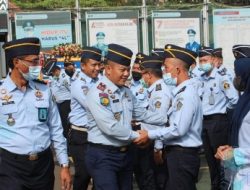 Karutan Kelas I Jakarta Pusat Pimpin Apel Pagi Pegawai Perdana