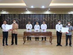 Kanwil Kemenkumham Lampung Melaksanakan Penandatangan Kontrak Pengadaan BAMA pada Lapas, Rutan dan LPKA Se-Lampung Tahun Anggaran 2023