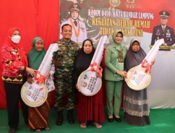 Tiga Unit Rumah Program Bedah RTLH Kodim 0410/KBL Diserahkan ke Warga