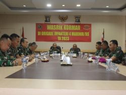 Brigif 4 Marinir/BS Terima Tim Audit Kinerja Itkormar Tahun 2023