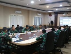 Danbrigif 4 Marinir/BS dan Jajaran Ikuti Penutupan Audit Kinerja Inspektorrat Kormar TA 2023 Secara Daring