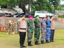 Wadan Brigif 4 Marinir/BS Ikuti Upacara Bulanan Bersama Forkopimda Lampung