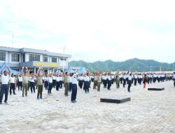 Laksanakan Olahraga Bersama di Mako Lanal Caligi Dalam Rangka Sinergitas TNI – Polri Wilayah Lampung