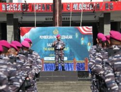 Jelang Idul Fitri Komandan Brigif 4 Marinir/BS Pimpin Apel Khusus Marinir di Lampung