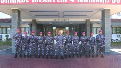 Mayor Mar Dedik Kristiawan Pimpin Kompi Markas Brigif 4 Marinir/BS