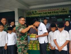 Raih Keberkahan Ramadhan, Danramil Kedaton Sambangi Panti Asuhan