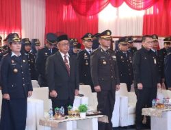 Peringatan HBP ke-59, Kanwil Kemenkumham Lampung Mengikuti Upacara dan Halal Bihalal Hari Raya Idul Fitri 1444 H