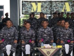 Komandan Brigif 4 Marinir/BS Bersama Ketua Cabang 7 PG Kormar Ikuti Exit Briefing Secara Tatap Muka