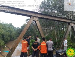 Diduga Terjatuh di Sungai Way Abung, Tim SAR Gabungan Lakukan Pencarian Terhadap Haidir