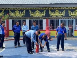 Lapas Kelas IIA Kotabumi Laksanakan Pelatihan dan Penyuluhan Tentang Cara Pemadaman Api