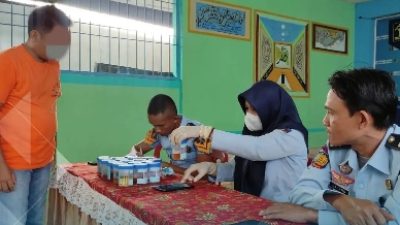 Rutan Kelas IIB Krui Melakukan Tes Urin Terhadap 20 Warga Binaan
