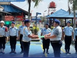 Rutan kelas IIB Sukadana Laksanakan Apel Serah Terima Kepala Regu Pengamanan