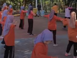 Jaga Imunitas Tubuh, Dharma Wanita Persatuan Rutan Bangil Gelar Senam Bersama