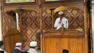 Rayakan Idul Adha 1444H, Lapas Rajabasa Laksanakan Sholat Berjamaah di Masjid Darut Taubah
