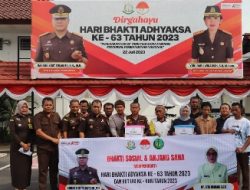 Peringati Hari Bhakti Adhyaksa ke-63, Kejati Lampung Gelar Bakti Sosial dan Anjang Sana