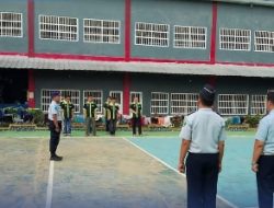 Tingkatkan Kedisiplinan, Kepala KPR Rutan Sukadana Pimpin Apel Tamping Warga Binaan