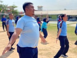 Pegawai Rutan Kelas I Bandar Lampung Ikuti Kegiatan Latihan Bela Diri