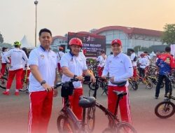 Gelorakan Gaya Hidup Sehat, Rutan Kelas I Jakarta Pusat Ikuti Kegiatan Sepeda Sehat Dalam Rangka HDKD Ke-78