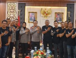 Jalin Silaturahmi, Pengurus Vokalis Rock Indonesia Bertemu Kapolda Lampung