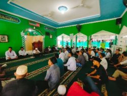 Warga Binaan Lapas Kelas IIA Metro Mengikuti Kegiatan Pembinaan Kerohanian Agama di Masjid At-Taubah