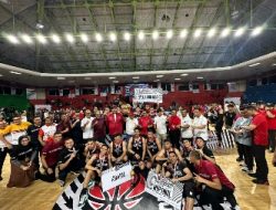 Kalapas Cibinong dan Petugas Hadiri Pertandingan Final Basketball Kapolri Cup 2023 Antara Kemenkumham VS TNI AU