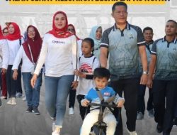 Pegawai Lapas Kelas IIB Ngawi Ikuti Jalan Sehat Dalam Rangka Peringati Hari Kemenkumhan dan HUT RI ke-78