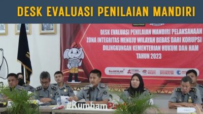 Optimis Raih WBK, Kepala Kantor Imigrasi Kelas I TPI Bandar Lampung Ikuti Desk Evaluasi Penilaian Mandiri