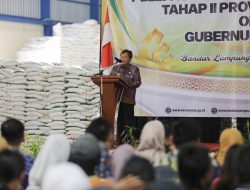 Pelepasan Bantuan Pangan Beras Tahap II di Gudang Bulog, Gubernur Arinal Berharap Kurangi Beban Masyarakat