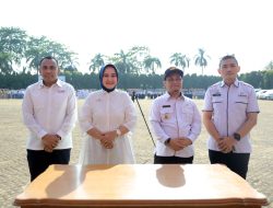 Ketua PMI Provinsi Lampung Tandatangani Perjanjian Kerjasama PMI Dengan Dinas Pendidikan Dalam Pengembangan Kepalangmerahan dan Kesiapsiagaan Bencana