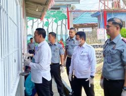 Rutan Sukadana Gandeng BNNK Lampung Timur Gelar  Razia Kamar Hunian dan Tes Urine Warga Binaan