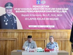 Stafsus Menkumham Bidang Pengamanan dan Intelijen Berikan Penguatan Tusi Kepada Jajaran Lapas Ngawi