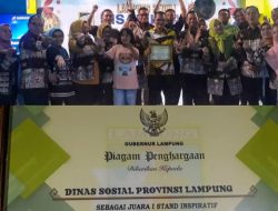 Keren ! Yansos Jejama Dinsos Lampung Raih Juara 1 Kategori Stand Inspiratif PRL 2023