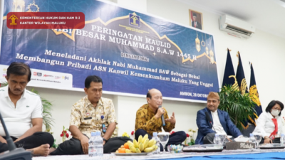 Kanwil Kemenkumham Maluku Bangun Pribadi ASN Melalui Peringatan Maulid Nabi Muhammad SAW