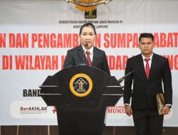 Kakanwil Sorta Lantik dan Ambil Sumpah Jabatan Notaris Kedudukan Kota Bandar Lampung