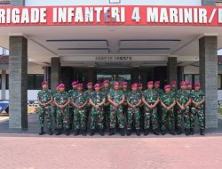 Komandan Pimpin Sertijab Pasintel dan Pengukuhan Jabatan Pasops Brigif 4 Mar/BS