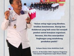 Perkuat Tupoksi Jajaran Pengamanan, Kalapas Muara Enim Mukhlisin Fardi Berpesan Untuk Konsisten Lakukan Deteksi Dini Gangguan Kamtib