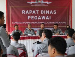 Gelar Rapat Dinas Pegawai, Kalapas Kotaagung Berikan Motivasi dan Dukung Penuh Inovasi