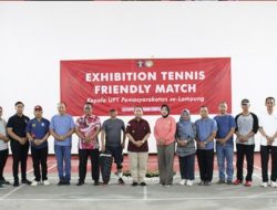 Lapas Kotaagung Jadi Tuan Rumah Exhibition Tennis Friendly Match Kepala UPT Pemasyarakatan Lampung
