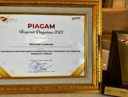 Pemprov Lampung Raih Anugerah Pengadaan 2023 Untuk Penggunaan Produk Dalam Negeri Terbesar