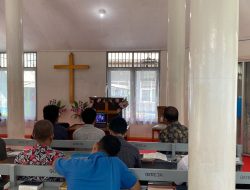 Warga Binaan Lapas Kelas I Bandarlampung Merayakan Ibadah Natal Bersama Secara Virtual