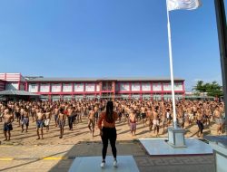 Jaga Kesehatan Tubuh, Warga Binaan Rutan Kelas I Bandarlampung Laksanakan Senam Bersama