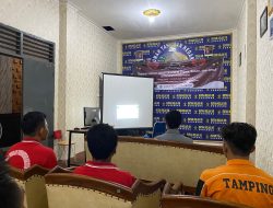 WBP Rutan Sukadana Ikuti Kegiatan Ibadah Malam Natal Secara Online