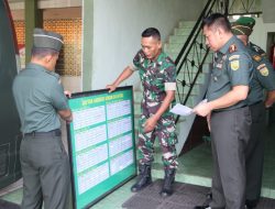 Sidak Staf Makodim 0410/KBL, Dandim Apresiasi dan Motivasi Kinerja Personel