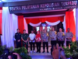 Dandim 0410/KBL Hadiri Peresmian Gedung SPKT Polresta Bandarlampung